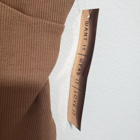 NWT Forever 21 Almost Famous Lace Trim Padded Cami in Cocoa Brown - Size Large - Picture 3 of 8